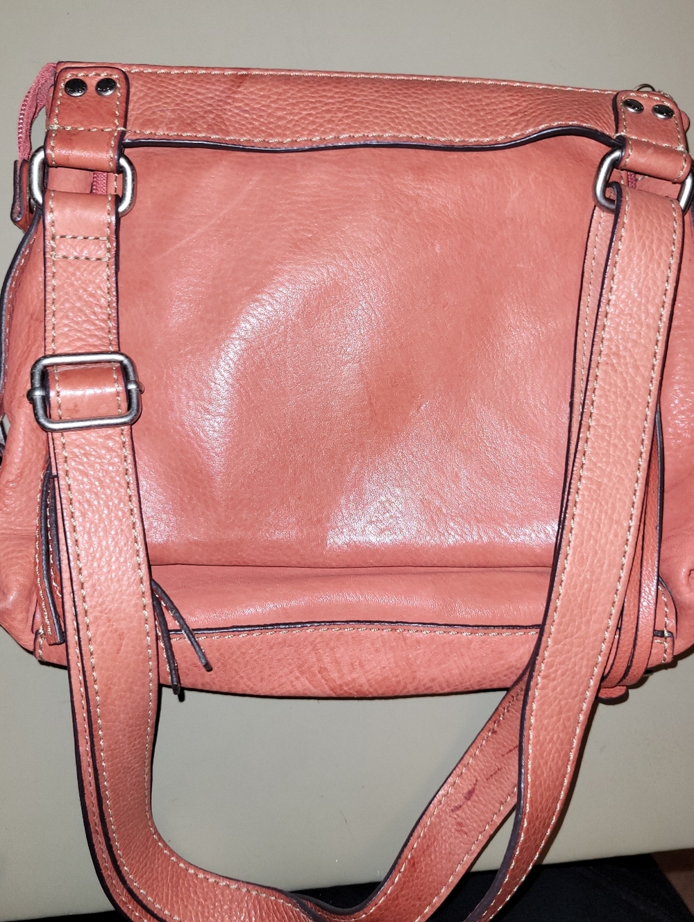 Fossil - Orange Leather Crossbody.